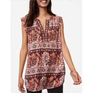 Ann Taylor LOFT Vineyard Split Neck Top, size Small 4-8